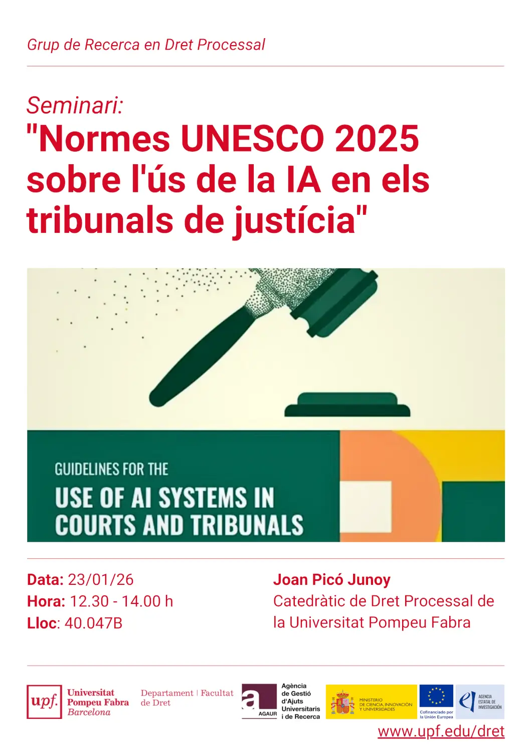 Seminario UNESCO 2025 sobre IA en tribunales de justicia